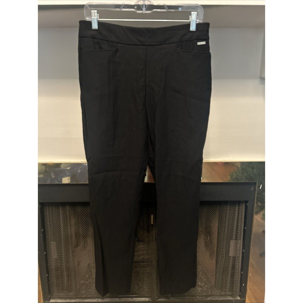 Women's Medium Tahari Black Pants Elastic Waist